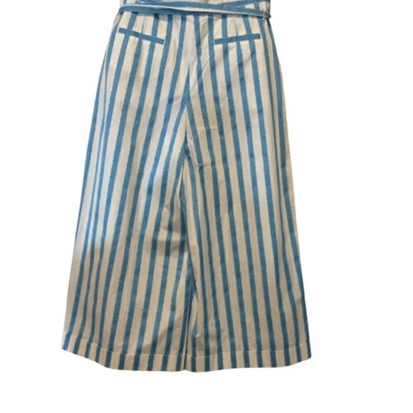 NWT ESCADA Raw-Edged Striped Cotton Wide Leg Culottes Size 36 6 - Picture 7 of 16